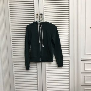 H&M popular zip sweater in forest green